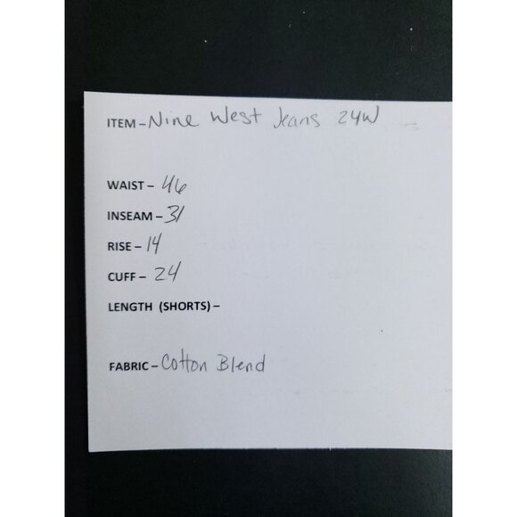 Nine West Womens Wide Leg Denim Jeans Size 24W Stretch Cotton Blend Blue - Picture 10 of 11